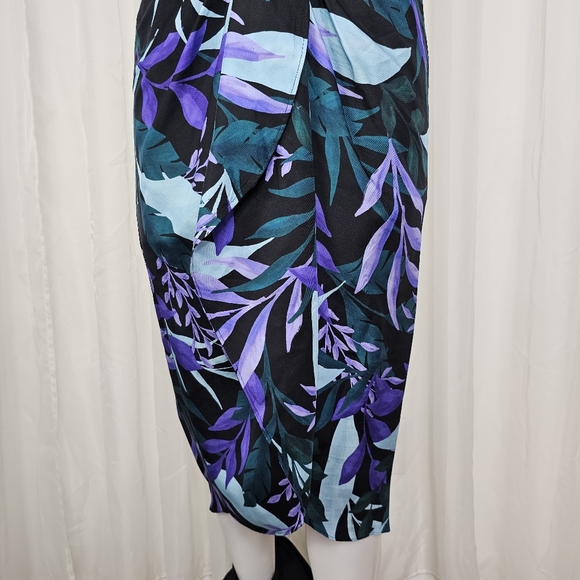 Kobi Halperin Ruth Botanical Print Front Twist Halter Dress Size 6 - Picture 7 of 14